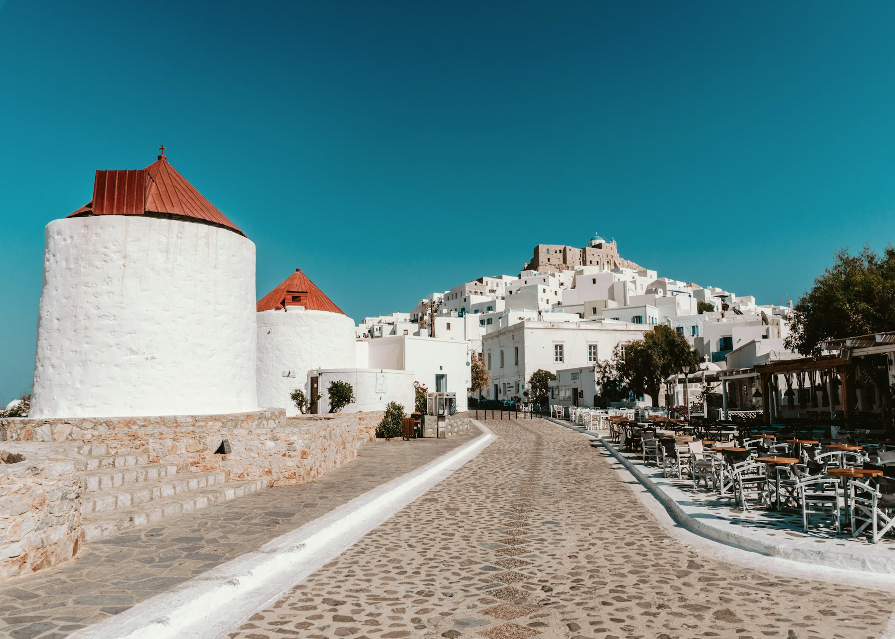 moulin à vent -village sur ile astypalée grèce