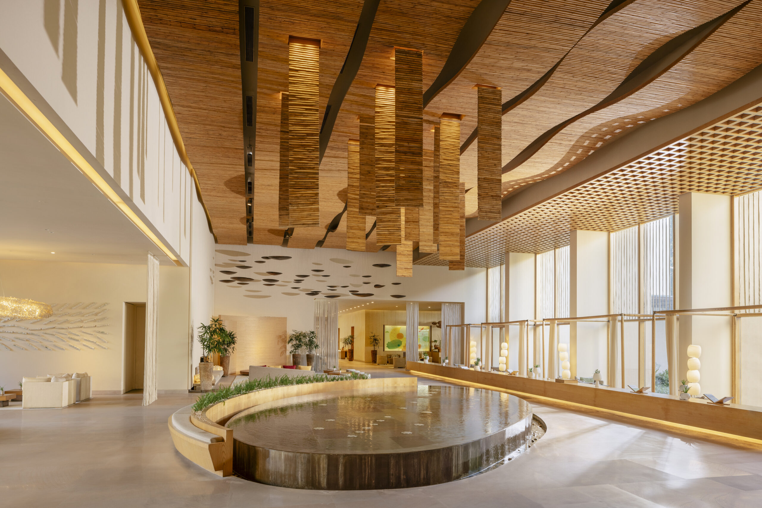 Intérieur du bâtiment Kila à Six Senses Vana en Inde