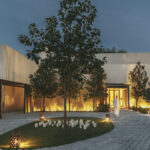 Cour intérieure de Six Senses Vana au crépuscule