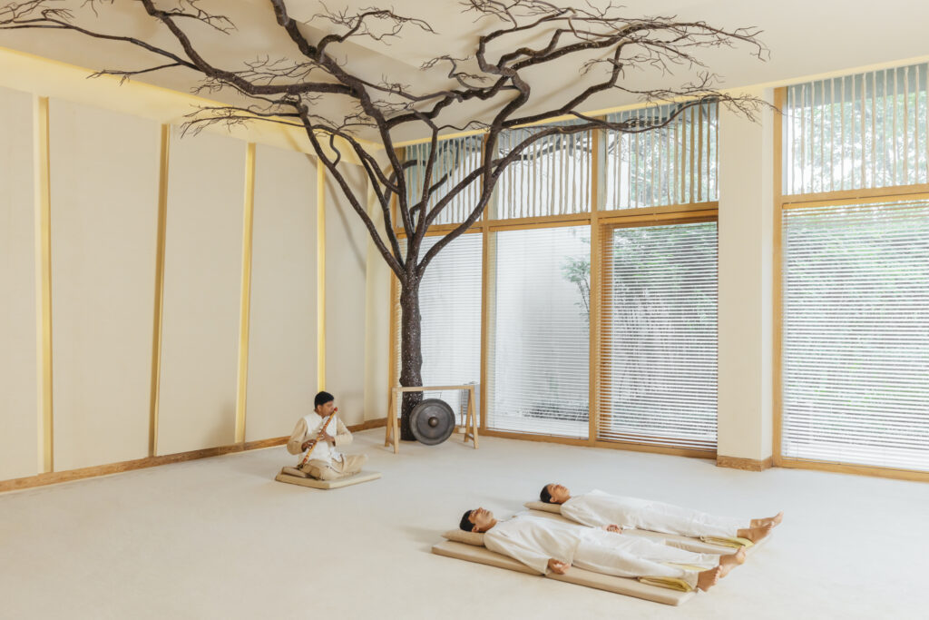 Séance de Raag Therapy dans la salle Bodhi Tree à Six Senses Vana